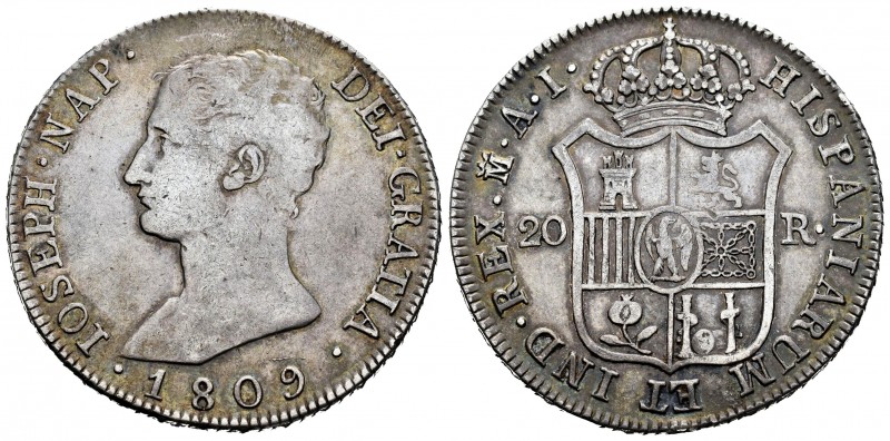 José Napoleón (1808-1814). 8 reales. 1809. Madrid. AI. (Cal 2008-24). (Cal 2019-...