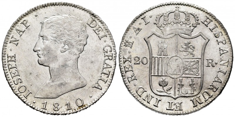 José Napoleón (1808-1814). 20 reales. 1810. Madrid. AI. (Cal 2008-25). (Cal-37)....