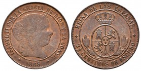 Isabel II (1833-1868). 2 1/2 céntimos de escudo. 1868. Jubia. OM. (Cal 2008-645). (Cal 2019-237). Ae. 6,51 g. SC-. Est...80,00. English: Elizabeth II ...