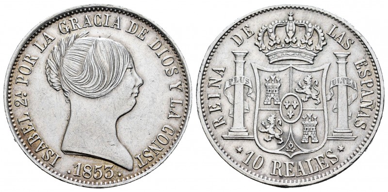 Isabel II (1833-1868). 10 reales. 1853. Madrid. (Cal 2008-223). (Cal 2019-528). ...