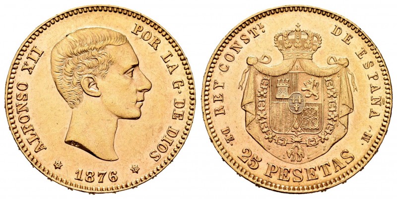 Centenario de la Peseta (1868-1931). Alfonso XII (1874-1885). 25 pesetas. 1876*1...