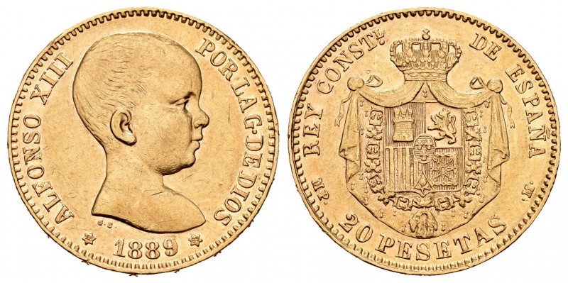 Centenario de la Peseta (1868-1931). Alfonso XIII (1886-1931). 20 pesetas. 1889*...