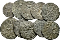 Lote de 11 monedas de Alfonso I, dinero (9) y óbolo (1) con bustos diferentes. A EXAMINAR. MBC-/MBC. Est...150,00. English: Lote de 11 monedas de Alfo...