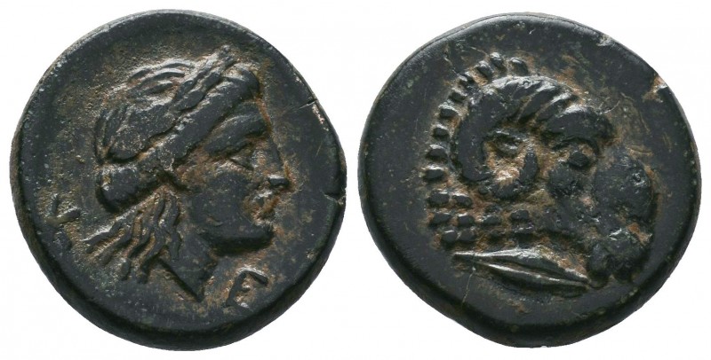 TROAS. Kebren. Ae (Circa 400-387 BC). Obv: Head of ram right; below, sea eagle s...