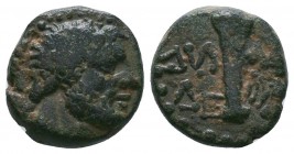 PISIDIA. Amblada. Ae (1st century BC).
Obv: Head of Herakles right.
Rev: AM - ΛA / ΔE - ΩN.
Club.
SNG France 1036.
Rare

Condition: Very Fine

Weight:...