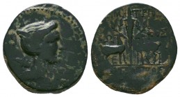 IONIA. Ephesos. Ae (Circa 48-27 BC). Demetrios, Kokos and Sopatros, magistrates.

Condition: Very Fine

Weight:4.64 gr
Diameter: 19 mm