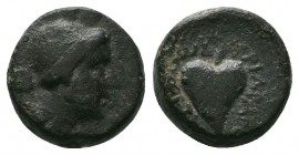 Mysia, Pergamon. Philataerus. 281-197 B.C. AE 

Condition: Very Fine

Weight:2.52 gr
Diameter: 12 mm