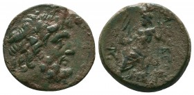 Seleukid Kingdom. Antioch. 138-129 B.C. AE 

Condition: Very Fine

Weight:7.66 gr
Diameter: 22 mm