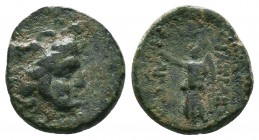 Seleukid Kingdom. Antioch. 138-129 B.C. AE 

Condition: Very Fine

Weight:1.83 gr
Diameter: 12 mm