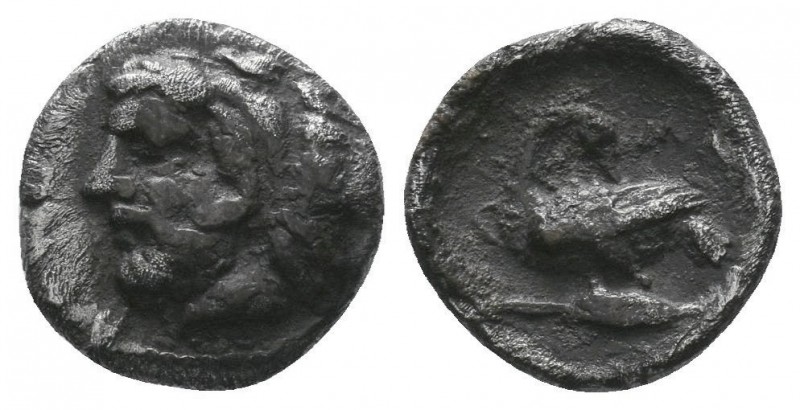 CILICIA, AR Silver Obol 343-332 BC. 

Condition: Very Fine

Weight:0.72 gr
Diame...