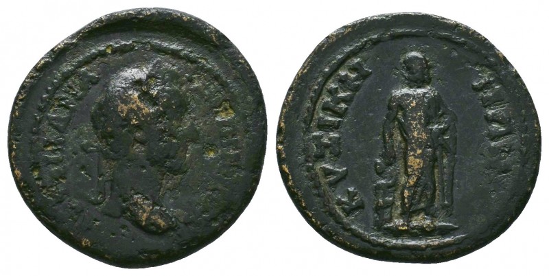 Mysia. Kyzikos. Antoninus Pius AD 138-161. AE bronze.ΑV Τ ΑΙ ΑΔΡΙΑ ΑΝΤΩΝΕΙΝΟϹ; l...