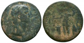 CILICIA, Anazarbus. Claudius. AD 41-54.AE bronze.ΤΙΒΕΡΙΟⳞ ΚΛΑΥΔΙΟⳞ ΚΑΙⳞΑΡ; laureate head of Claudius, r. / ΚΑΙⳞΑΡΕWΝ ΤWΝ ΠΡΟⳞ ΤW ΑΝΑΖΑΡΒW, ΕΤΟΥⳞ ΖΞ (i...