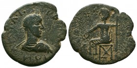 Trajan Decius; 249-251 AD, Antiochia ad Cragum, Cilicia, AE 24-26, Second known, Extremely RARE!
Obverse inscription ΚΥΙΝΤΟΝ ƐΡƐΝ ƐΤΡ ΜƐϹϹΙΟΝ
Obverse ...