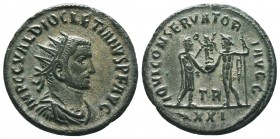 Diocletianus (284-305 AD). AE silvered Antoninianus 

Condition: Very Fine

Weight:3.43 gr
Diameter: 22 mm