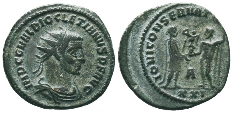 Diocletianus (284-305 AD). AE silvered Antoninianus 

Condition: Very Fine

Weig...
