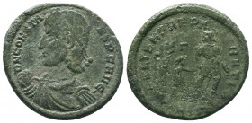 Constans (337-350 AD). AE Follis

Condition: Very Fine

Weight:4.92 gr
Diameter: 23 mm