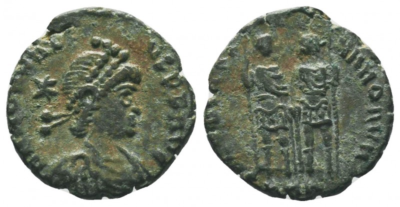 Honorius. A.D. 393-423. AE

Condition: Very Fine

Weight:1.87 gr
Diameter: 15 mm