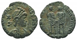 Honorius. A.D. 393-423. AE

Condition: Very Fine

Weight:1.87 gr
Diameter: 15 mm