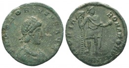 Honorius. A.D. 393-423. AE

Condition: Very Fine

Weight:4.57 gr
Diameter: 22 mm