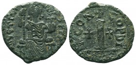 Justinianus I (527-565 AD). AE Follis 

Condition: Very Fine

Weight:3.78 gr
Diameter: 22 mm