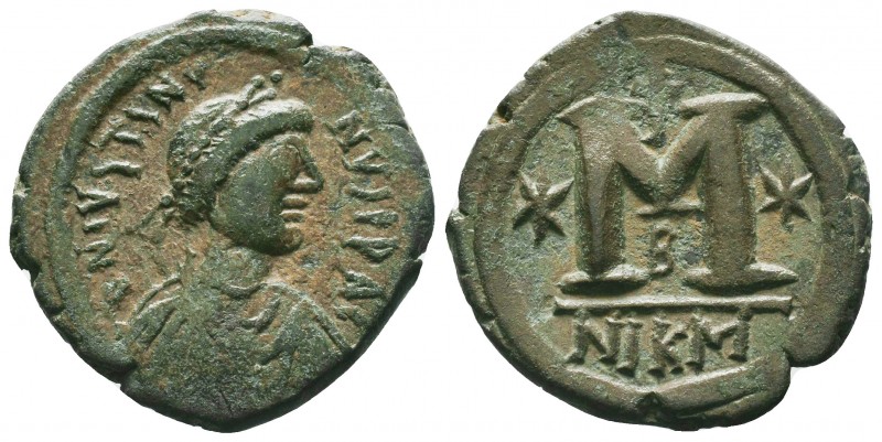 Justinianus I (527-565 AD). AE Follis 

Condition: Very Fine

Weight:16.06 gr
Di...