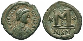 Justinianus I (527-565 AD). AE Follis 

Condition: Very Fine

Weight:16.06 gr
Diameter: 31 mm