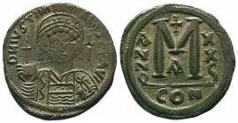 Justinianus I (527-565 AD). AE Follis 

Condition: Very Fine

Weight:17.82 gr
Diameter: 32 mm
