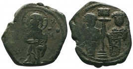 Constantine X Doukas (AD 1059-1067) Æ Follis, Sear Byzantine 1853 Constantinople mint
Date: AD 1059-1067
Obverse: Christ seated facing on footstool, n...
