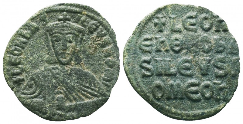 Leo VI The Wise Æ Follis, Sear Byzantine 1729 Constantinople mint
Date: AD 886-9...