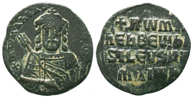 Romanus I Æ Follis, Sear Byzantine 1760 Constantinople Mint
Date: 920-944 AD
Obv...