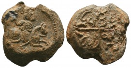 BYZANTINE LEAD SEALS. PB. (Circa 11th-12th centuries). 

Condition: Very Fine

Weight:11.65 gr
Diameter: 24 mm