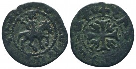 Cilician Kingdom, time of the Crusades. Smpad, 1296-1298 AD. Copper pogh.

Condition: Very Fine

Weight:2 gr
Diameter: 19 mm