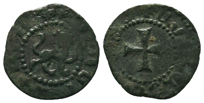 Armenian Kingdom, Cilician Armenia. Ae, Levon V, 1374-1375 AD. Copper pogh.

Con...