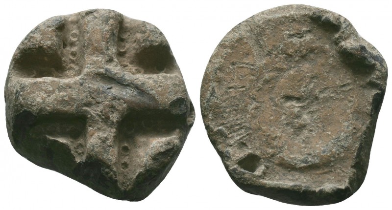 Byzantine Lead Cross Mold,

Condition: Very Fine

Weight:43.67 gr
Diameter: 30 m...