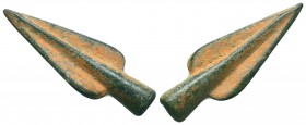 Ancient Arrow heads,

Condition: Very Fine

Weight:4.65 gr
Diameter: 40 mm