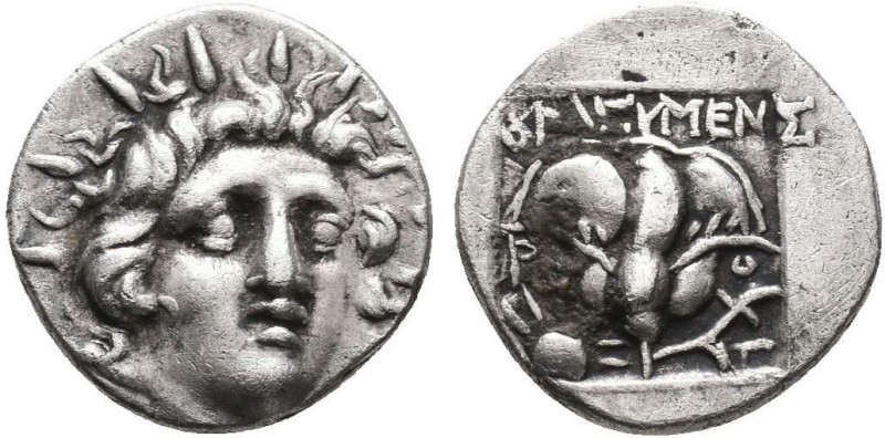 ISLANDS off CARIA, Rhodos. Rhodes . Circa 88-85 BC. Drachm 
Condition: Very Fine...