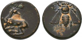 Ionia, Ephesos. Ae , c. 202-150 BC.
Condition: Very Fine

Weight: 2.25 gr
Diameter: 13 mm