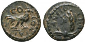 PISIDIA. Antioch. Pseudo-autonomous. Time of Antoninus Pius (138-161). AE bronze. ANTIOCH. Draped bust of Mên facing slightly left, wearing Phrygian c...