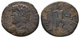 Pisidia, Parlais. Septimius Severus. A.D. 193-211. AE bronze. IMP CAES L SE - P SEVER P, radiate and cuirassed bust of Septinius Severus left, seen fr...