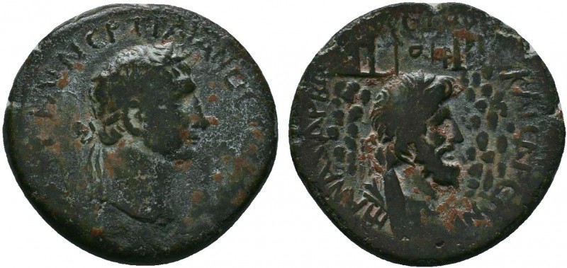 CILICIA. Anazarbus. Trajan (98-117). AE bronze.ΑΥΤ ΚΑΙ ΝΕΡ ΤΡΑΙΑΝΟС СΕ ΓΕΡ ΔΑ. L...