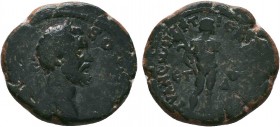 CAPPADOCIA. Tyana. Septimius Severus (193-211). AE bronze.Y Λ CЄΠ CЄOYHPOC. Laureate head right. Rev: TYANЄωN T Π T IЄP ACYΛOY K AY / ЄT - Δ. Perseus ...