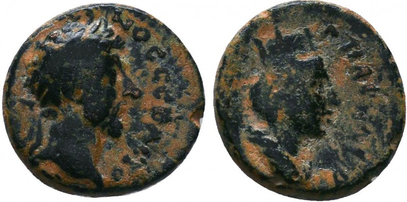 CAPPADOCIA, Tyana.Lucius Verus. AD 161-169.AE bronze.[ΑΥΤ?]Ο Κ Λ [ ] ΟΥΗ[ΡΟϹ] ba...