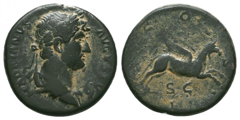 Hadrian AD 117-138. Rome Dupondius Æ. HADRIANVS AVGVSTVS, radiate head right / C...