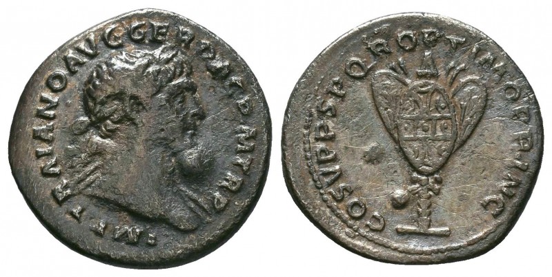 Trajan, 98 - 117 AD. Silver Denarius RARE!!
IMP TRAIANO AVG GER DAC P M TR P
COS...
