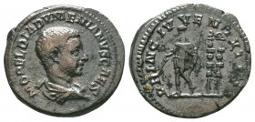 Diadumenian, 217-218. Denarius, Rome. M OPEL ANT DIADVMENIAN CAES Draped and cuirassed bust of Diadumenian to right. Rev. PRINC IVVENTVTIS Diadumenian...