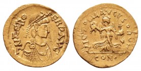 ZENO, A.D. 474-491. AV Tremissis 
Condition: Very Fine

Weight: 1.46 gr
Diameter: 14 mm