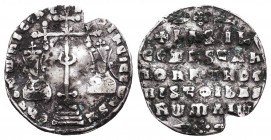 Basil II and Constantine VIII (976-1025 AD). AR Miliaresion 
Condition: Very Fine

Weight: 2.01 gr
Diameter: 21 mm