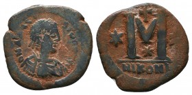 Anastasius I. 491-518. AE 40 Nummi – Follis
Condition: Very Fine

Weight: 15.95 gr
Diameter: 33 mm