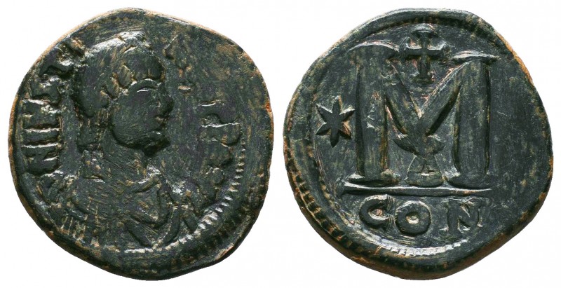 Justinian I. AE Follis, 527-565 AD.
Condition: Very Fine

Weight: 18.24 gr
Diame...