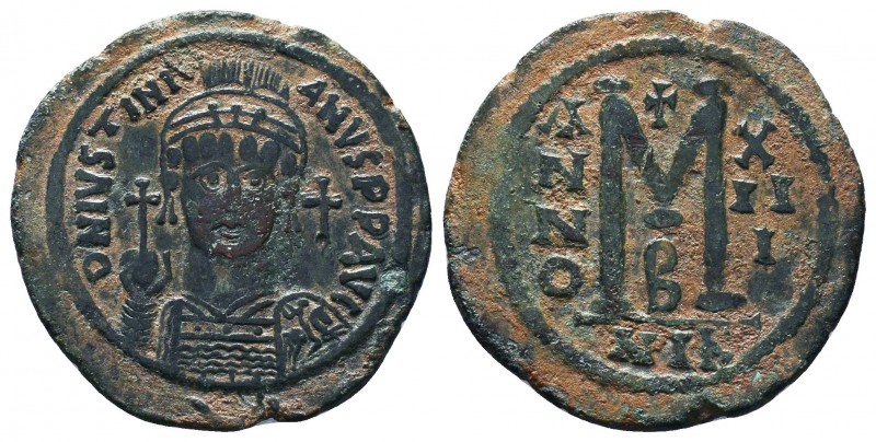 Justinian I. AE Follis, 527-565 AD.
Condition: Very Fine

Weight: 23.25 gr
Diame...